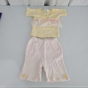 Toni Tierney Baby Girl Apron Lounge Set Top Pants